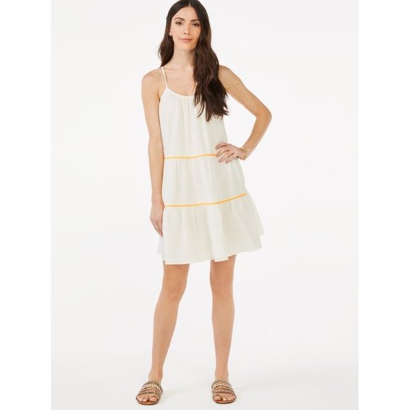 Scoop Women's Ric Rac Trim Trapeze Sundress - Picture 2 of 5